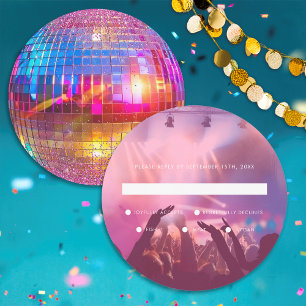 Schicke Disco-Kugel Hochzeit Rosa Glitter Hochzeit