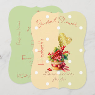 Schicke Faith Florale Beeren-Schleifen-Cupcakes Pu Einladung