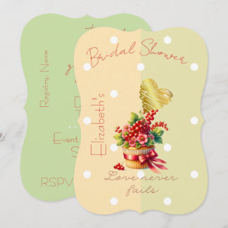 Schicke Faith Florale Beeren-Schleifen-Cupcakes Pu Einladung