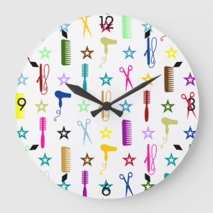 Schicke Farben Mehrfarben auf weißer Wanduhr