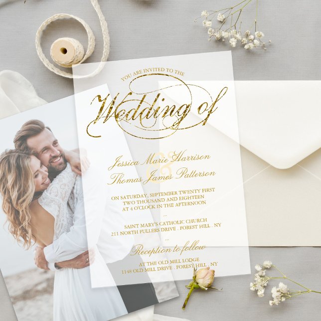Schicke Faux-Goldfolie-Script-Hochzeit (Von Creator hochgeladen)