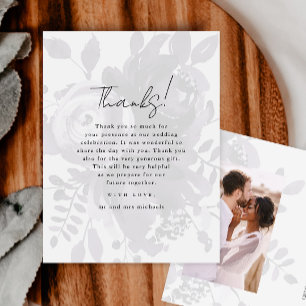 Schicke Florale Überlagerung Lila Hochzeitsfoto Da Postkarte