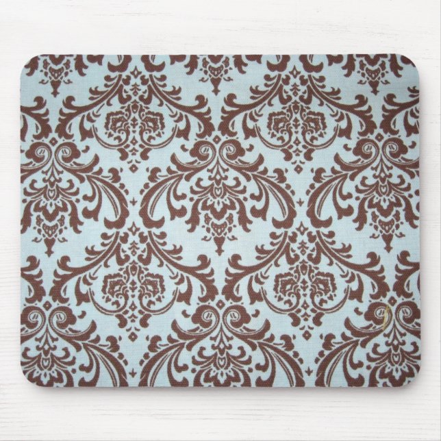 Schicke französisches Blau-Gewebe-Mausunterlage Mousepad (Vorne)