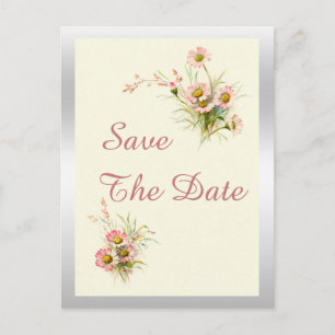 Schicke Frühlingsblumen 65. Geburtstag Save The Da Ankündigungspostkarte