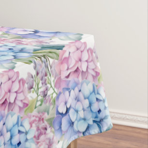 Schicke Frühlingsfarben Hortensien Tischdecke