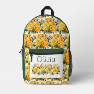 Schicke gelbe Rosen Bedruckter Rucksack