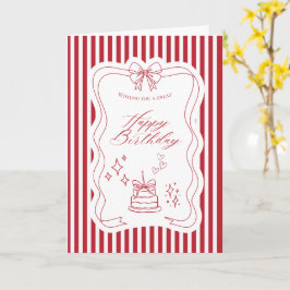 Schicke gestreifte Happy-Birthday-Karte Karte