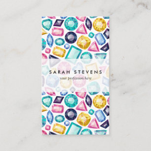 Schicke Girly glänzende Diamant-Edelsteine Visitenkarte