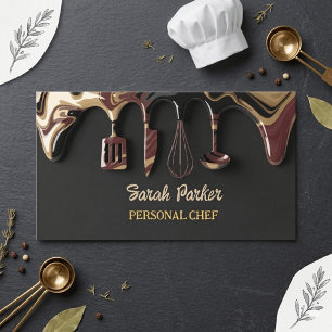 Schicke Glamour-Personal-Chef-Catering Visitenkarte