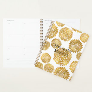 Schicke Goldblumen Planer