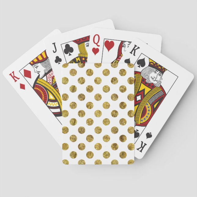Schicke Goldzauber-Punkte Spielkarten (Rückseite)