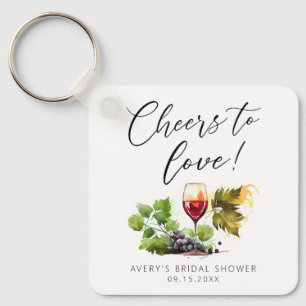 Schicke Gratulation Zur Liebe Wasserfarbe Wein Ges Schlüsselanhänger