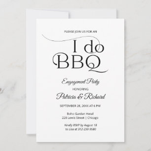 Schicke Ich-mache-BBQ-Hochzeitseinladung Ankündigung