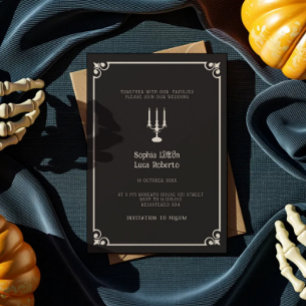 schicke klassische Hallowedding-Hochzeitseinladung Einladung