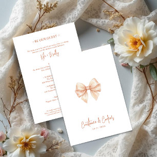 Schicke Kokette Rosa Schleife Hochzeit TLW26 Einladung