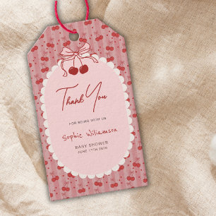 Schicke Kokette Schleife Kirsche Oben Mädchen Baby Geschenkanhänger