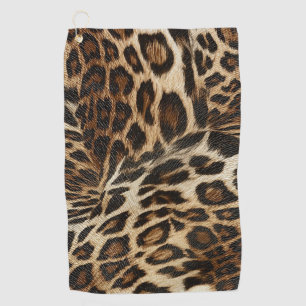Schicke Leopard-Stellen-lederner Korn-Blick Golfhandtuch