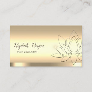 Schicke Lotusblumen Yoga-Lehrerin Gold Visitenkarte