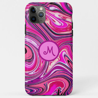 Schicke Marmorwirbel-Monogramm Case-Mate iPhone Hülle