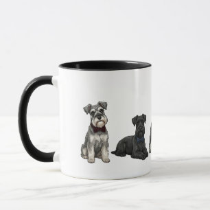 Schicke Miniature Schnauzer Fliege Hundetasse Tasse