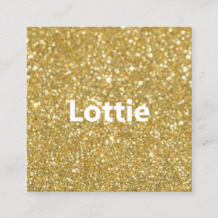 Schicke moderne goldene Glitter Quadratische Visitenkarte