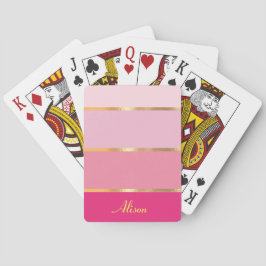 schicke, moderne rosa Goldbezeichnung Spielkarten