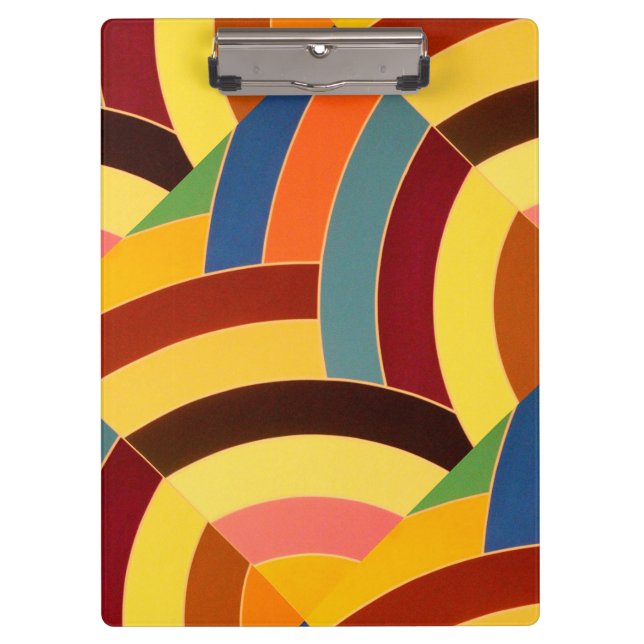 schicke, moderne und farbenfrohe Chevrons Klemmbrett (Vorderseite)