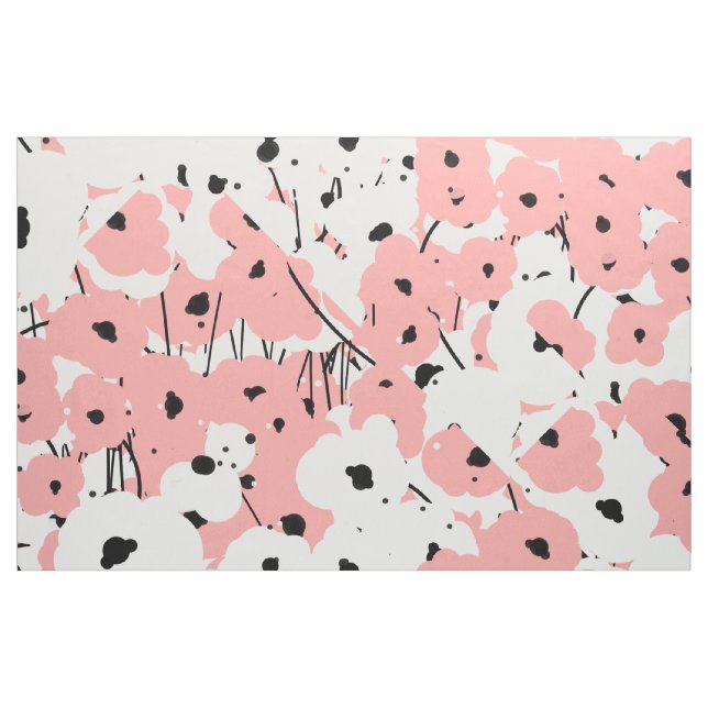 SCHICKE MOHNBLUMEN DER GEWOHNHEITS-FABRIC_MOD STOFF (Fat Quarter (45,7 x 55,9 cm))