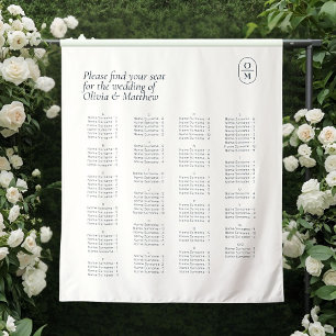 Schicke Monogramm-Hochzeitsalphabet-Sitzordnung Ho Wandteppich