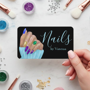 Schicke Nageltechniker-Schönheitssalon-Branding Visitenkarte