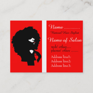 Schicke natürliche Haarillustration des Afro Visitenkarte