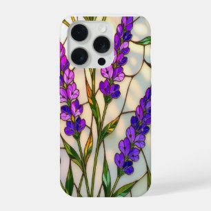 Schicke Naturliebhaber Lavendelzweige Buntglas iPhone 15 Pro Hülle