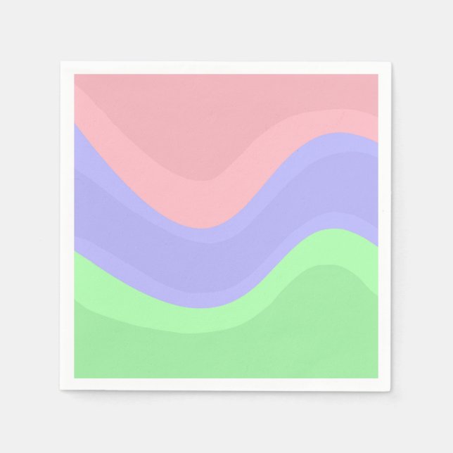 Schicke Pastell-Party Serviette (Vorderseite)