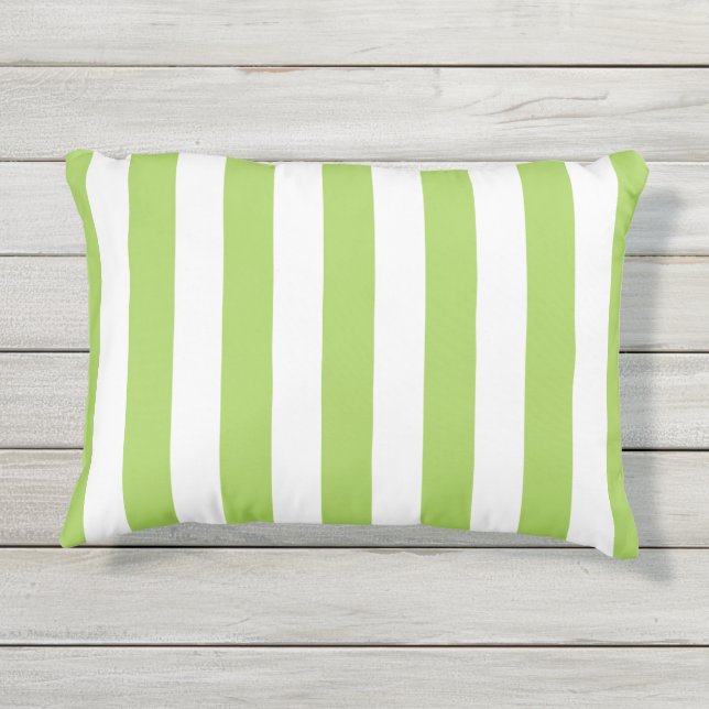 SCHICKE PILLOW_PRETTY GRÜNE STREIFEN IM FREIEN KISSEN FÜR DRAUßEN (Rückseite)