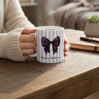 Schicke Purpur-Schleife Weiblicher Name Tasse