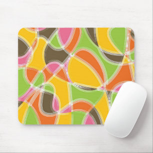Schicke Retro-Mod-Kunst Bunte Sommer Mode Muster Mousepad
