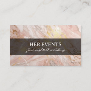 Schicke rosa Designkarten für Eventmanager Visitenkarte