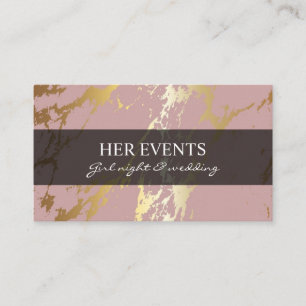 Schicke rosa Designkarten für Eventmanager Visitenkarte