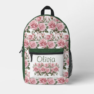 Schicke rosa Rosen Bedruckter Rucksack