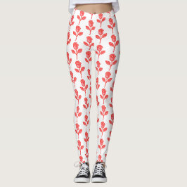 Schicke rosa Rosen Trendleggings Leggings