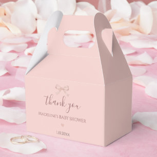 Schicke rosa Schleife Baby Shower Geschenkschachtel