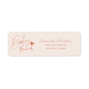 Schicke Rose-Gold-Folie-Blush-Baby-Shower