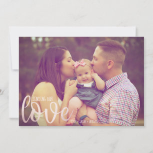 Schicke Rose Gold Liebe Herzen Familie Valentinsta Feiertagskarte
