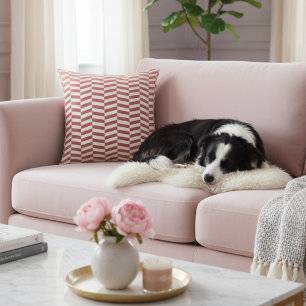 Schicke Rose Gold- und Weiß-Schachbrettmuster-Akze Kissen