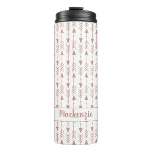 Schicke Rose-Goldfolie Tribal Pfeile   Namen hinzu Thermosbecher