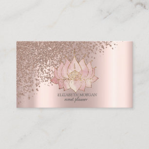 Schicke Roségold Diamanten Lotus Visitenkarte