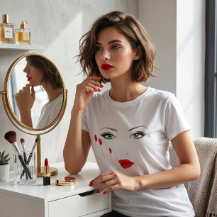 Schicke rote Lippen & Nägel: Kühne Schönheit Minim T-Shirt