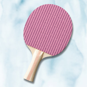 Schicke Röte Rosa Glitter Style Vertikale Streifen Tischtennis Schläger