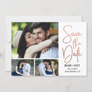 Schicke Schreibschrift EDITABLE FARBE Save The Dat Feiertagskarte