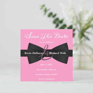 Schicke schwarze Anzug schwule Hochzeit Termin vor Save The Date